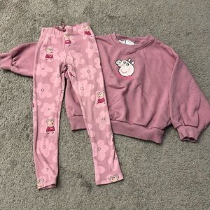 Zara Girls Peppa Pig Matching Set